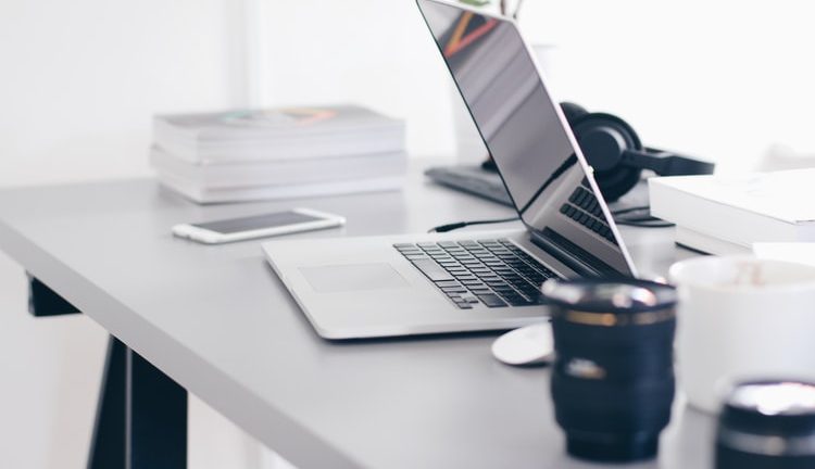 Computer on desk