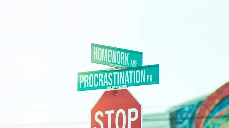 how to stop procrastinating stop sign road crossing